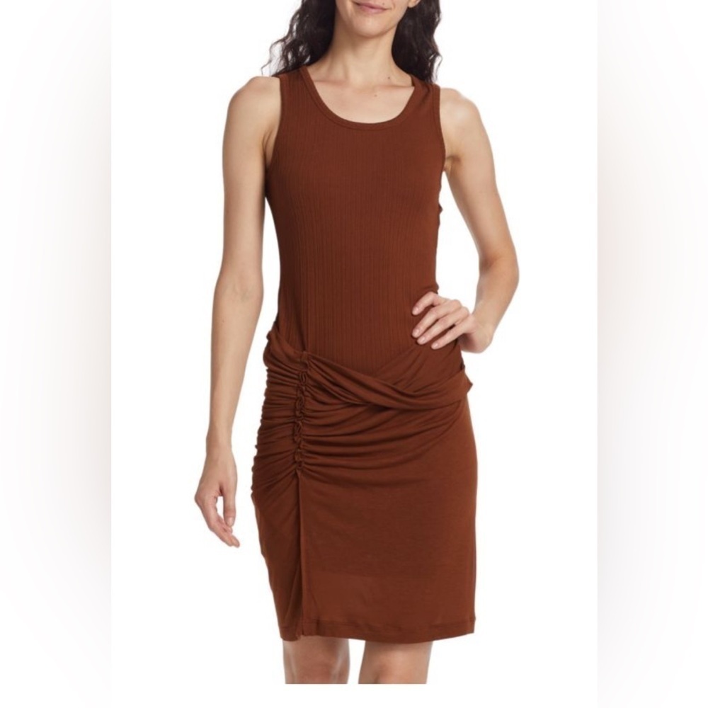 NWT HELMUT LANG Mix Media Draped Minidress